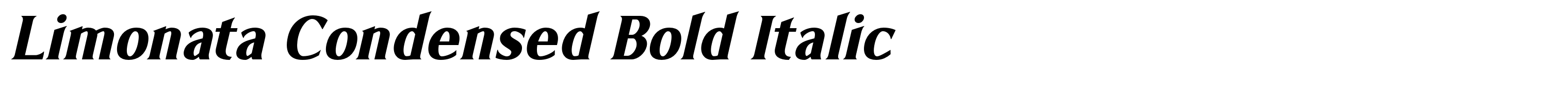 Limonata Condensed Bold Italic
